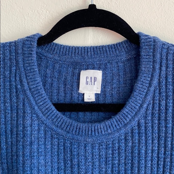 🎁SOLD🎁Gap Men’s Crewneck Sweater Fine Wool  Sz L - Picture 4 of 5